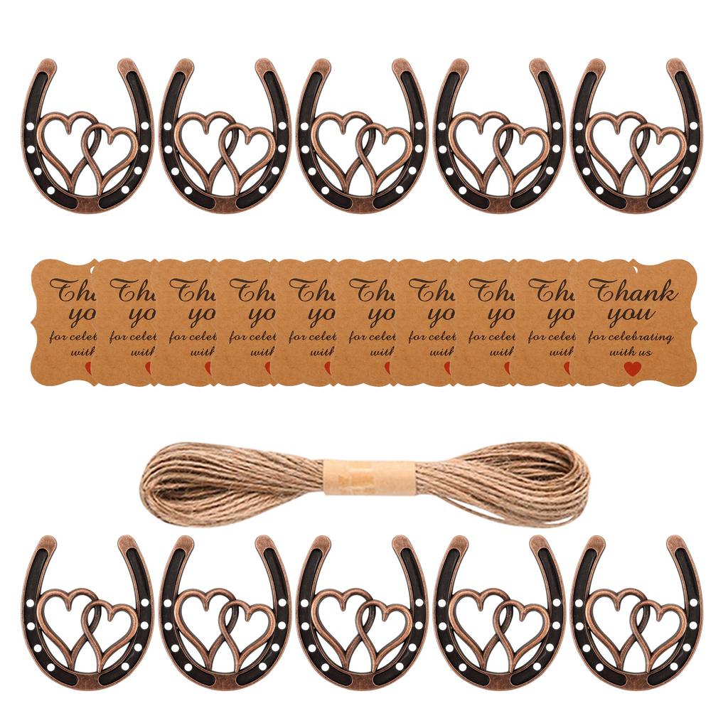 Pack of 10 Metal Horseshoe Party Favors Keychain Pendant Wedding Decorations Party Favors Wedding Table Decors for Table