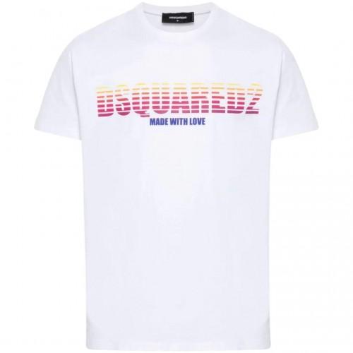 DSquared2 Unisex Adult Made With Love Logo Cool Fit T-Shirt