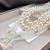 Vintage High-Quality Strong Light Artificial Crystal Pearl Tassel Various Wearing Methods Sweater Chain Necklace