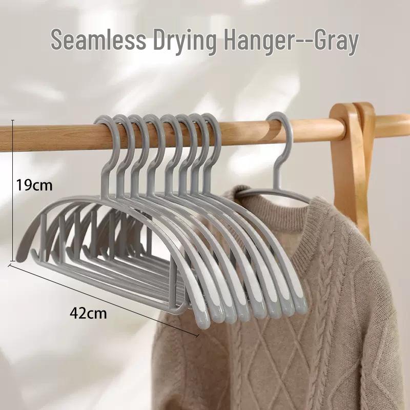 High-End Non-Slip Half-Round Plastic Clothes Hanger - Anti-Shoulder Marks