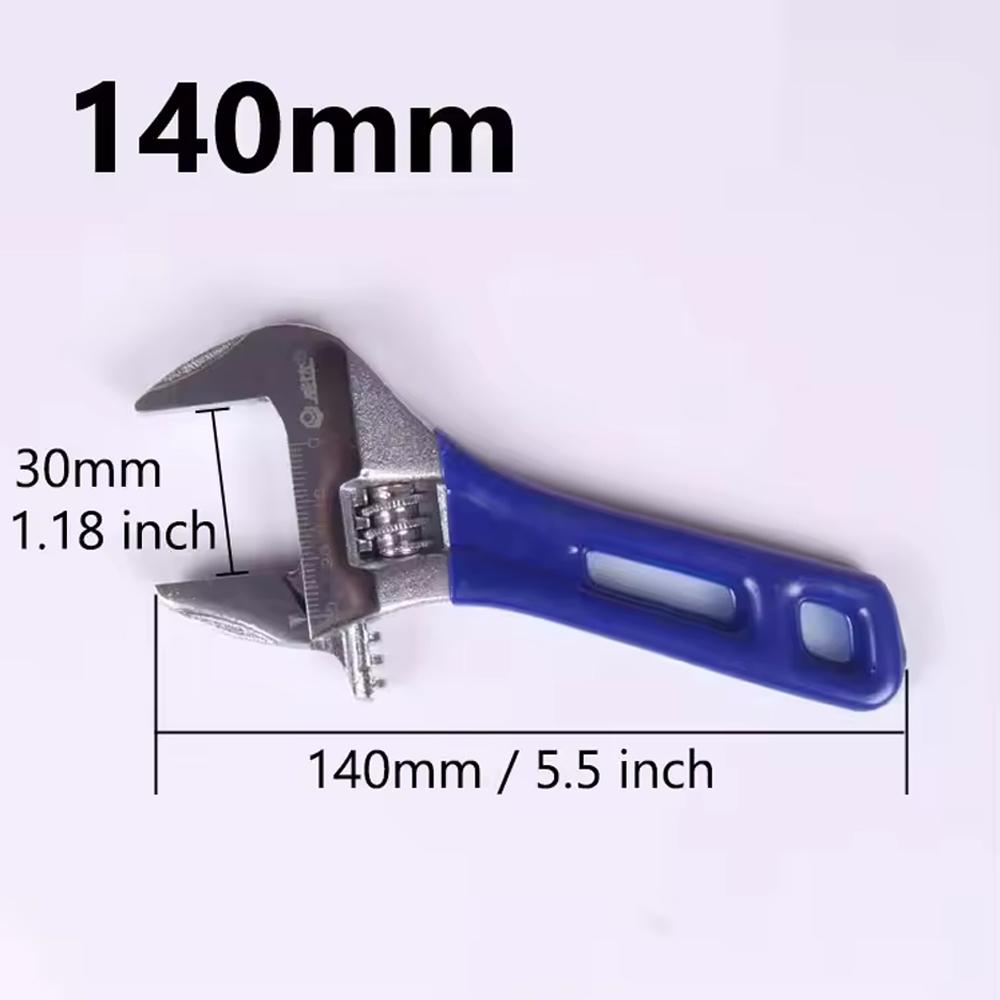 Adjustable Mini Wrench Lightweight Large Opening Short Handle Multifunctional for Plumbing and Bathroom Use