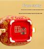Hand-Painted Enamel Gilded Square Ceramic Teapot Set with Gift Box