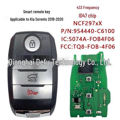 Chip 47 Frequência 433MHz TQ8-FOB-4F06 para Chave Inteligente Kia Sorento 95440-C6100