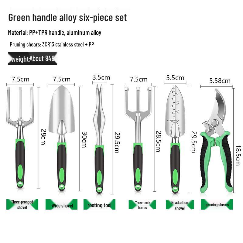Aluminum Alloy Gardening Tool Set: Wide Shovel, Three-Tine Shovel, Garden Scale Shovel for Planting Vegetables, Flowers, Grass, and Beachcombing.