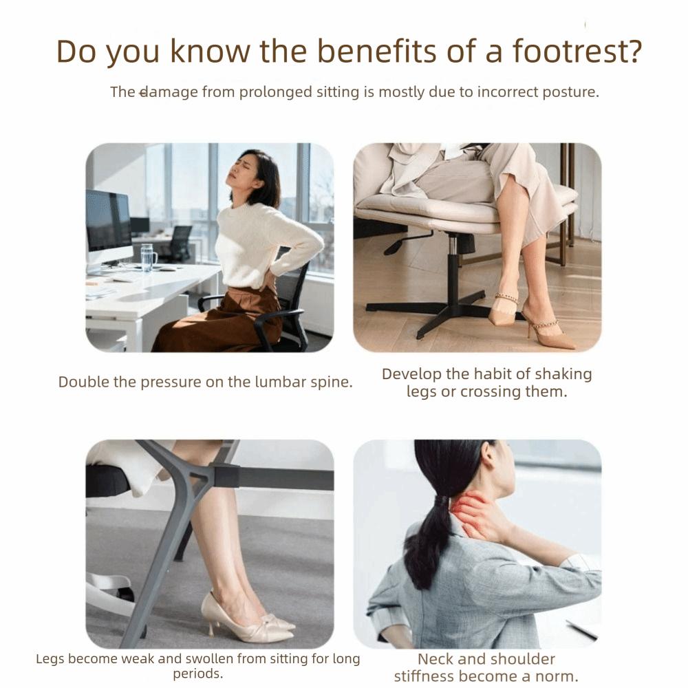 Hollow Out Under Desk Footrest Ergonomic Office Desk Leg Rest Adjustable Footstool At Work