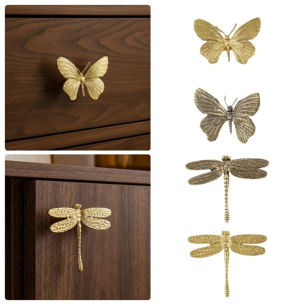 Furniture Hardware Butterfly/Dragonfly Brass Handle Home Decoration Furniture Handle Drawer