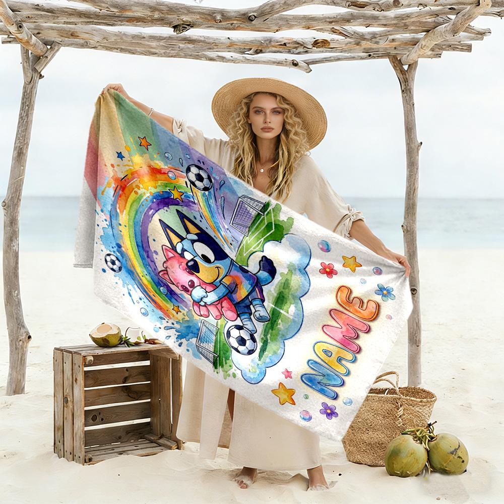 Pumpkin Party Night Personalized Name Beach Towel Super Soft & Absorbent Suitable for Sports Travel Swimming Yoga Bathroom Beach And Pool