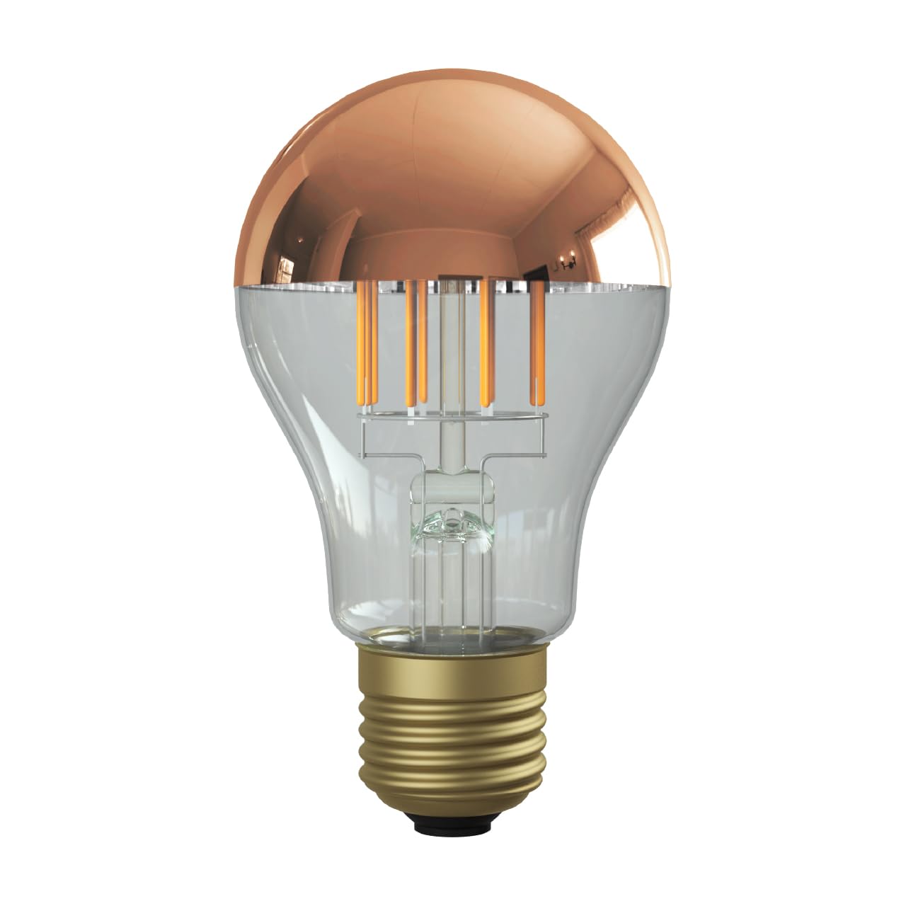 

[3-Year Warranty] Siphon The Bulb Copper Mirror LDF61D Filament LED Bulb, Color Temperature: 2200K, E26, Warm White, Clear Glass, Retro, Antique,