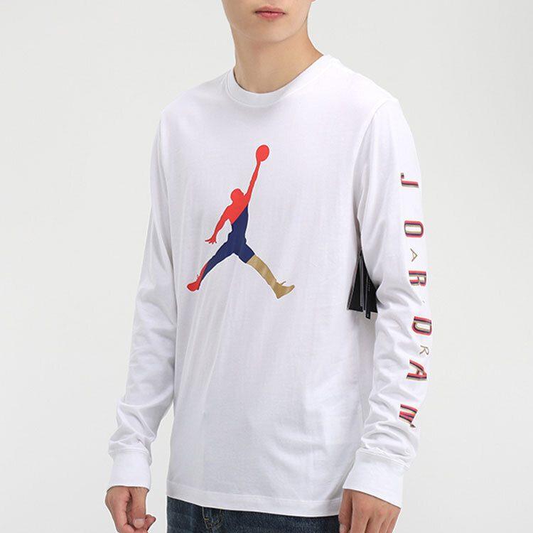 Jordan T Shirts Men's White Crew Neck Moderate Straight Fit CN3503-100