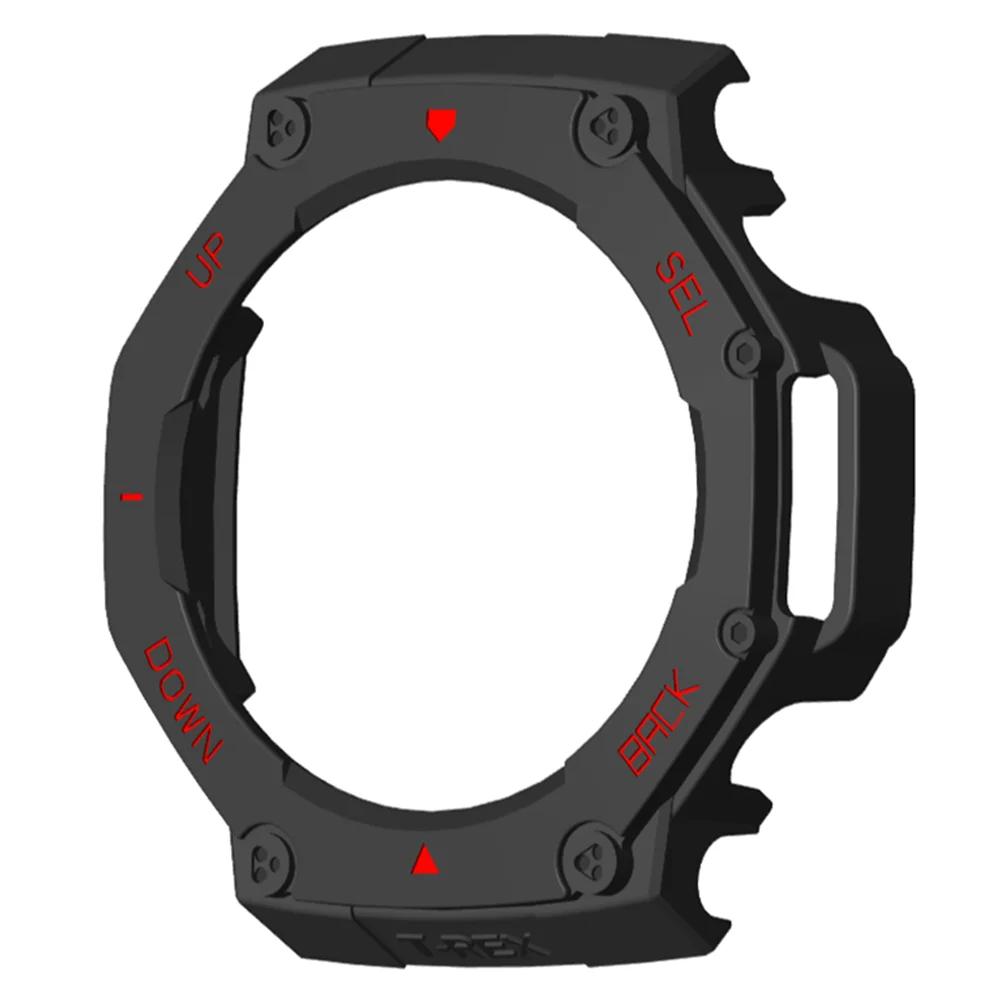 New PC Protective Case Anti-Scratch Bumper Cover Shell Smart Watch Accessories Protector Frame for Amazfit T-Rex 3