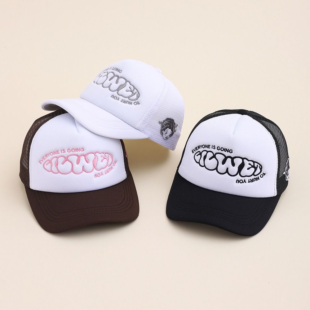 Sunscreen Hat Baseball Cap Letter Embroidery Snapback Cap Sunscreen Cap Trucker Cap  Men Women