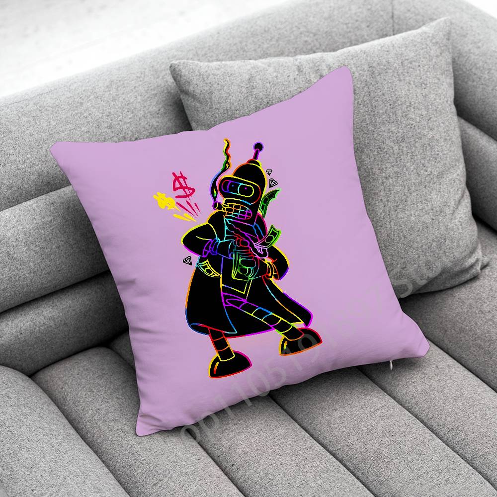 F-Futurama B-Bender Throw Pillow Case For 45*45cm 40cm 55cm 50cm 30cm Square Car Pillowcase Shell
