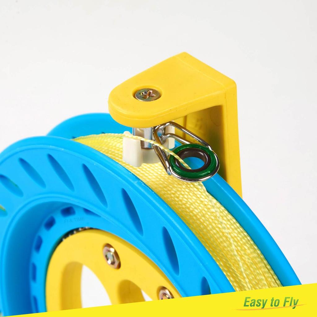 FI & TIME Kite String Reel for Kite Flying (16cm Diameter, 200m Length) - Strong Kite String