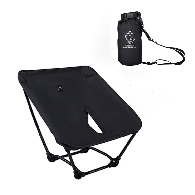 

outdoor chair folding with pillow super lightweight [Uniquely developed cup holder] [Load capacity 150kg] camping chair compact chair high back chair