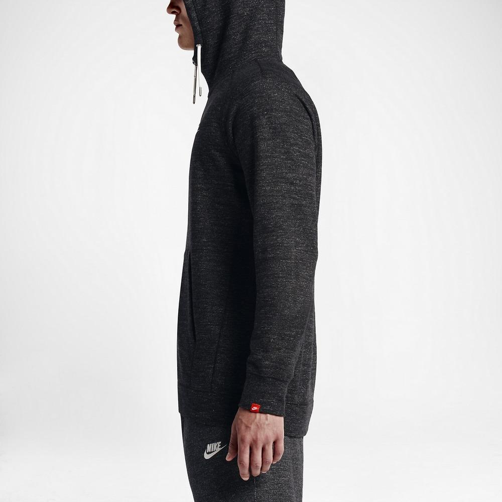 Nike Solid Color Letter Logo Print Hooded Zip Long Sleeve Jacket Men jackets Black 805058-032