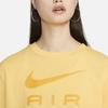Nike Air Women's Logo Letter Print Crewneck T-Shirt Yellow DX7919-795