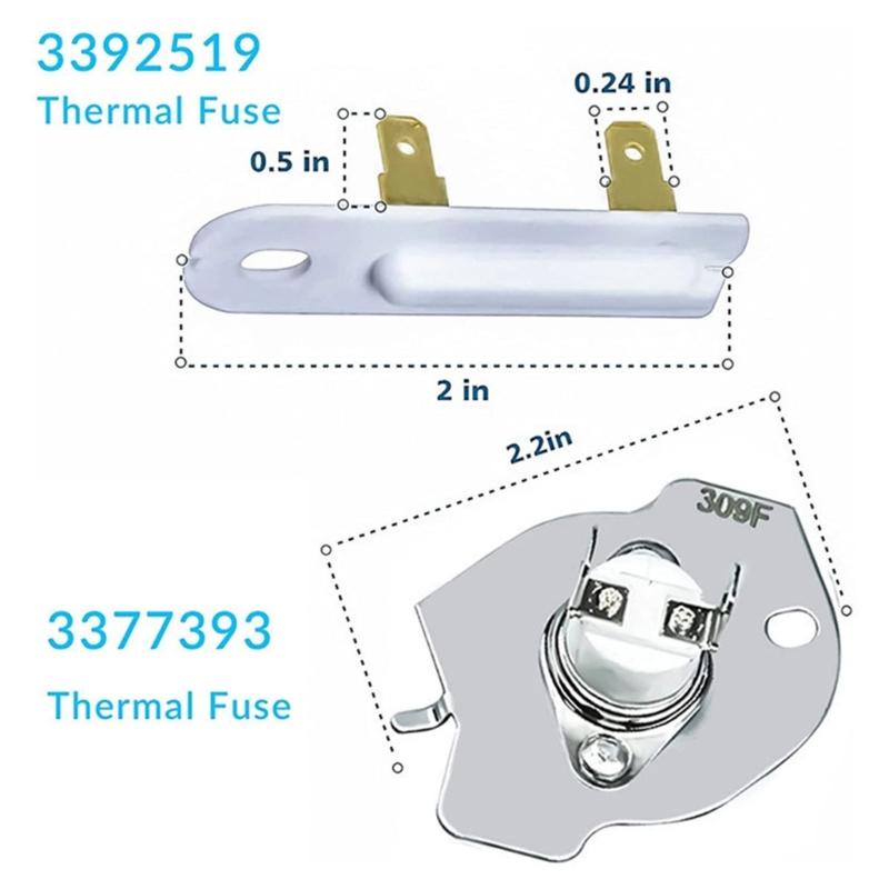 Dryer Heating Element Assembly 279838 Dryer Heating Repair Set Appliance Repair Component for Various Drying Machine
