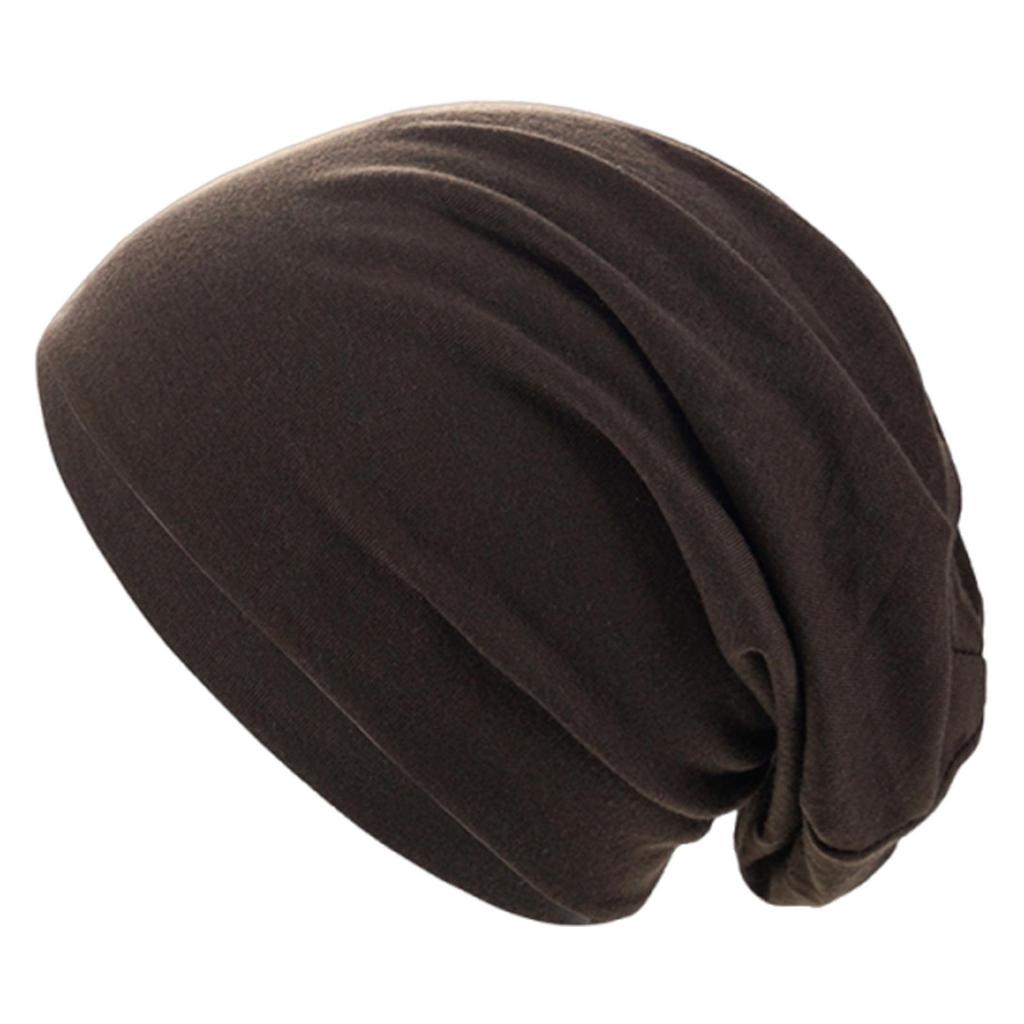 Jednokolorowa dwuwarstwowa luźna czapka - Oddychający splot do jazdy na rowerze na świeżym powietrzu, biegania i po porodzie