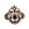 Spilla vintage con fiore in cristallo Spilla da donna color oro antico