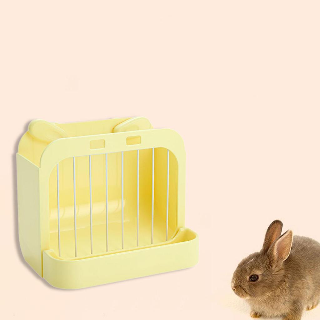 Rabbit Hay Feeder Cage Rack Large Capacity Bowl Holder for Bunny Guinea Pig Hay Container Feeding Accessory
