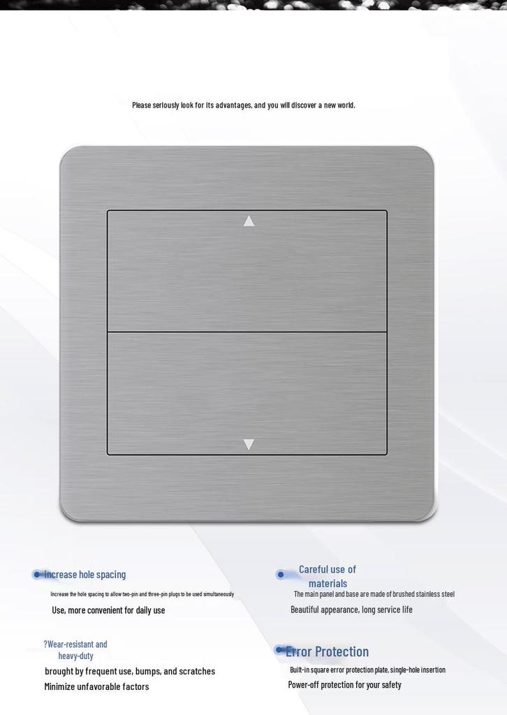 Stainless Steel Floor Socket with Dual Flip Covers, Network, USB, and Five-Hole Outlets