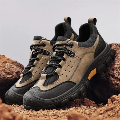 Fashion New Arrival Men Outdoor Sneakers Genuine Leather Casual Shoes Fashion Hot Sale Man Hiking Footwear Travel Climbing Camping Shoes