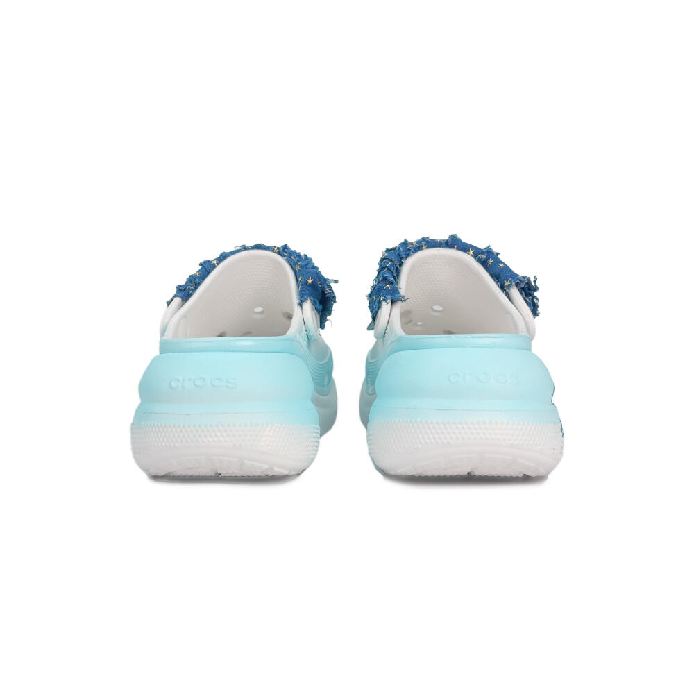 Crocs Crush Clog EVA Denim Star Gift Box Spring/Summer Decorative Buckle Denim Elements Graffiti Trend Hole Shoes Unisex White