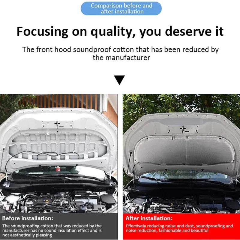 For Honda HR-V Vezel e:Ny1 RV MK3    2024 Cotton Cover Front Hood Pad ulation Engine Sound Soundproof Fireproof