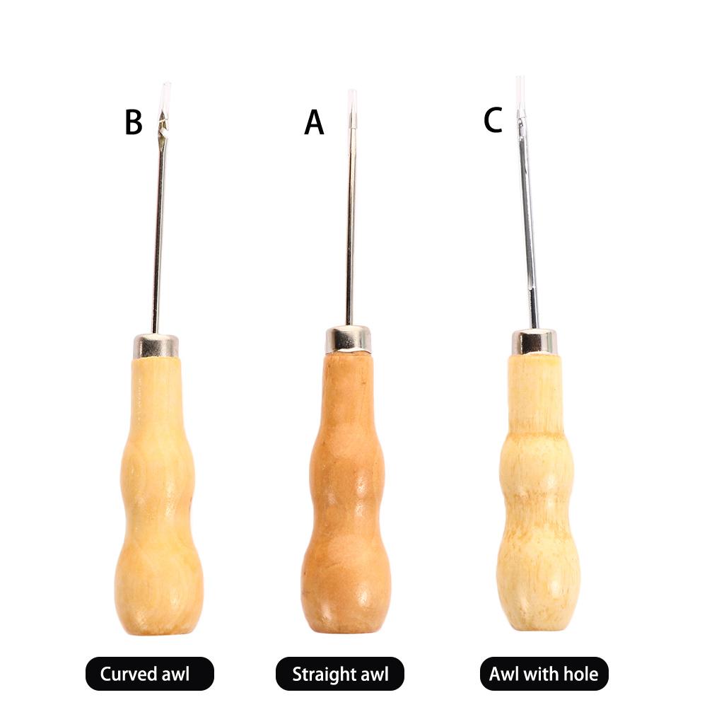 Craft 1Pcs Sewing Tool Drill Shoes Punch Hole Maker Sewing Awl Shoe Repair Needles Hand Stitcher
