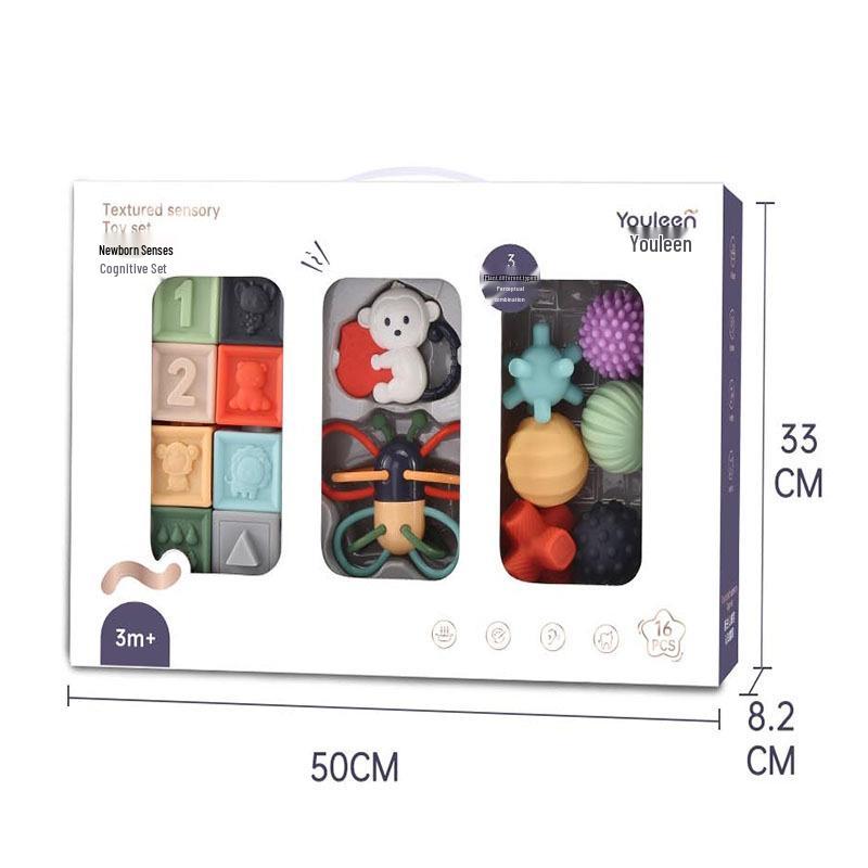 Yuele'en Newborn Baby Rattle & Teether Set: Educational Grasping Toy for 0-6 Months