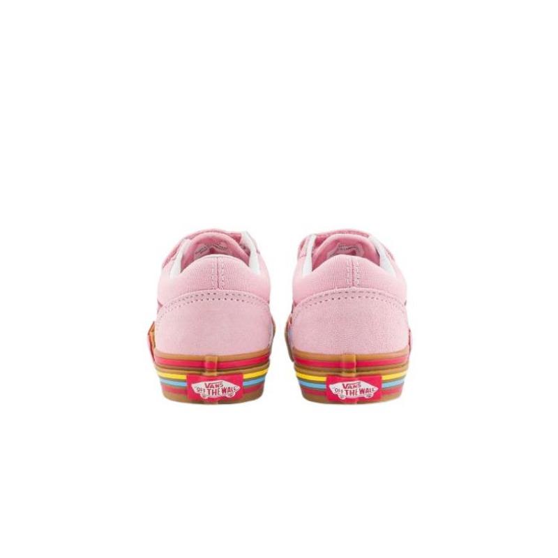 Vans Comfort Light Wear-resistant Low-Top Kids Skate Shoes Pink VN000D4DBIY