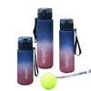 2025 New Model Frosted Gradient Sports Water Bottle for Men, Large Capacity, Drop & Heat Resistant, Portable Plastic Cup