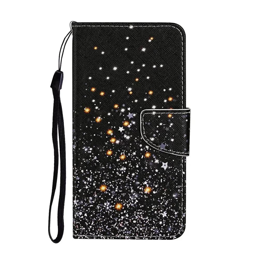 Leather Flip Phone Case For Samung Galaxy A10S A20S A20E A20 A30 A21S A22 A23 A24 A25 Flower Painted Wallet Card Holder Cover