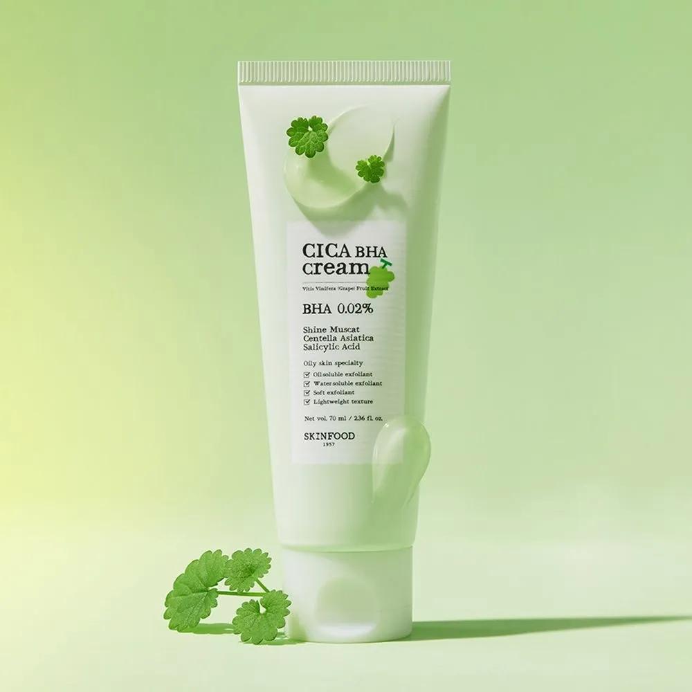 Shine Muscat Cica BHA Cream 70ml + Free Gift Shine Muscat Pads (2 sheets) * 3