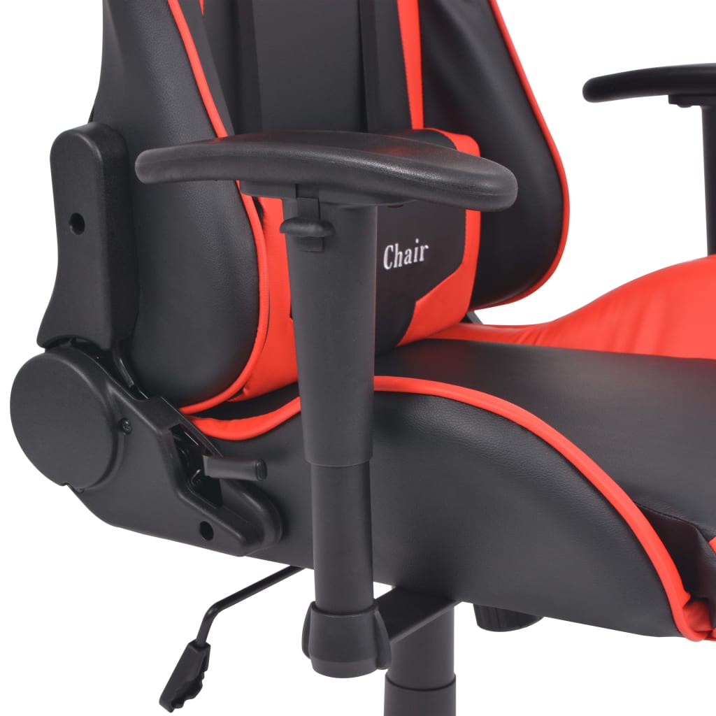 Office Chair Gaming Chair Reclining Faux Leather Red
