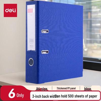 Deli A4 3-Inch 2-Ring Binder (6-Pack)
