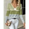 Women's Autumn 3D Printed V-Neck Long Sleeve T-Shirt