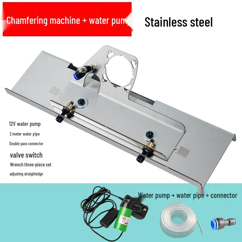 Compact Dust-Free Angle Grinder & Chamfering Tool for Tile and Rock Slabs