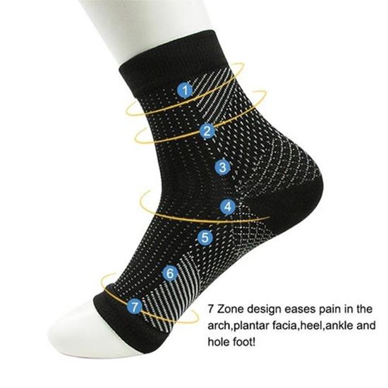 Buy New Women Men Elastic Comfort Anti Fatigue Compression Relieve Swell Ankle Sock Foot Socks
