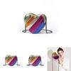 Vintage Inspired Colorful Chain Crossbody Bag In Heart Shape For Trendy Travel