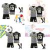 2324 Juventus Home Jersey Set With Socks 10 Polyester Fiber Fabric Children And Adult Sizes
