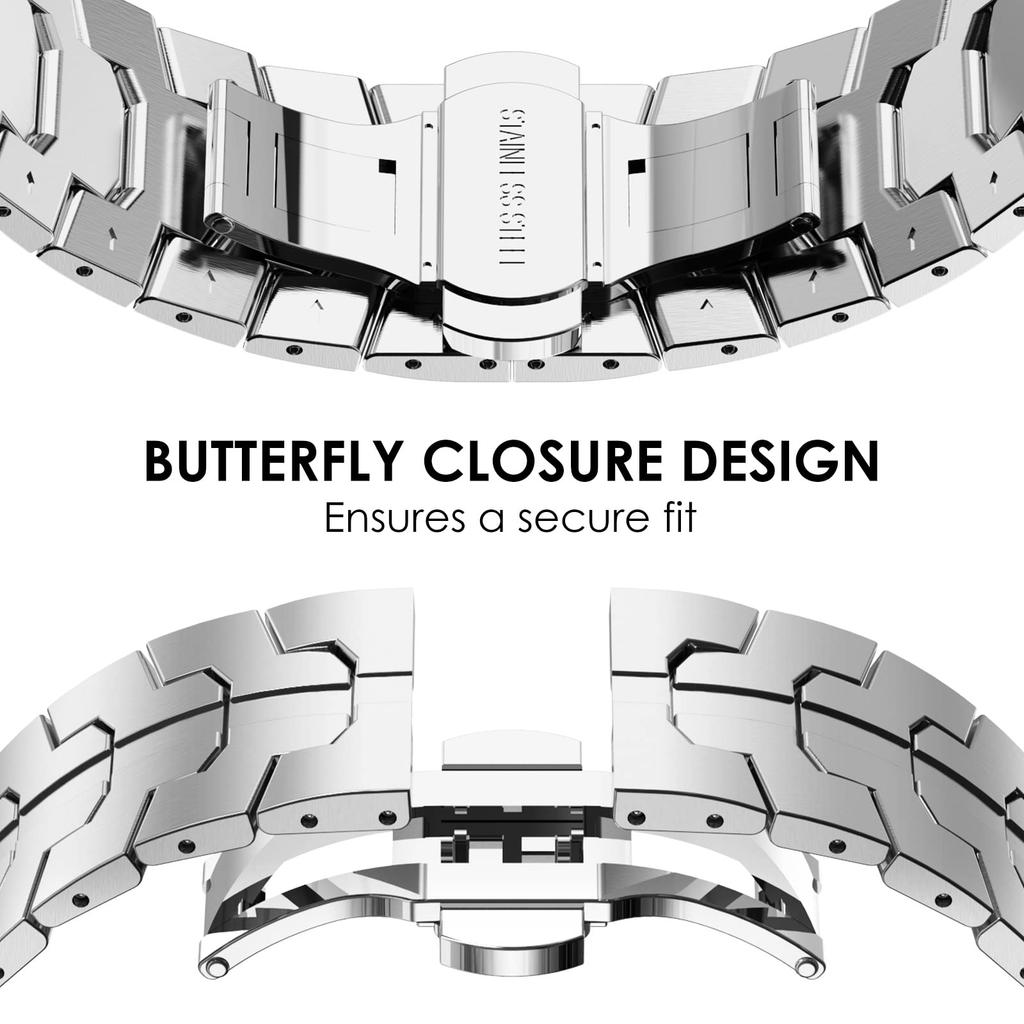 Edelstahlarmband für Samsung Galaxy Watch 7 6 5 4 40mm 44mm 6 Classic 43mm 47mm Ohne Lücken Metallarmband 5Pro 45mm Schnellverschluss