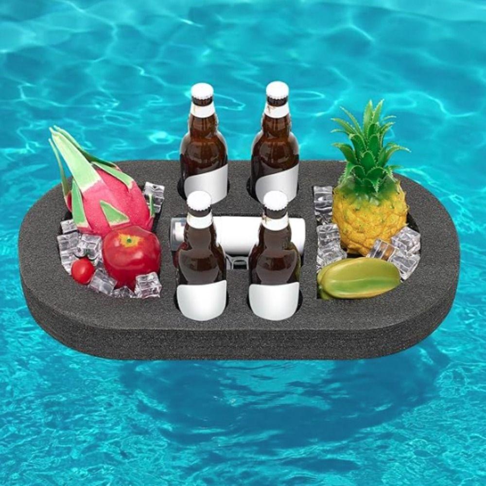 Multi-Hole Swimming Pool Floating Tray Waterproof Pool Drink Float Drink Floating Tray  Resort