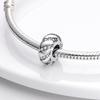 925 Silver Clasp Spacer CZ pave Clip Beads Charms Silicone Spacer Stopper Charm fit Bracelet Jewelry Clip