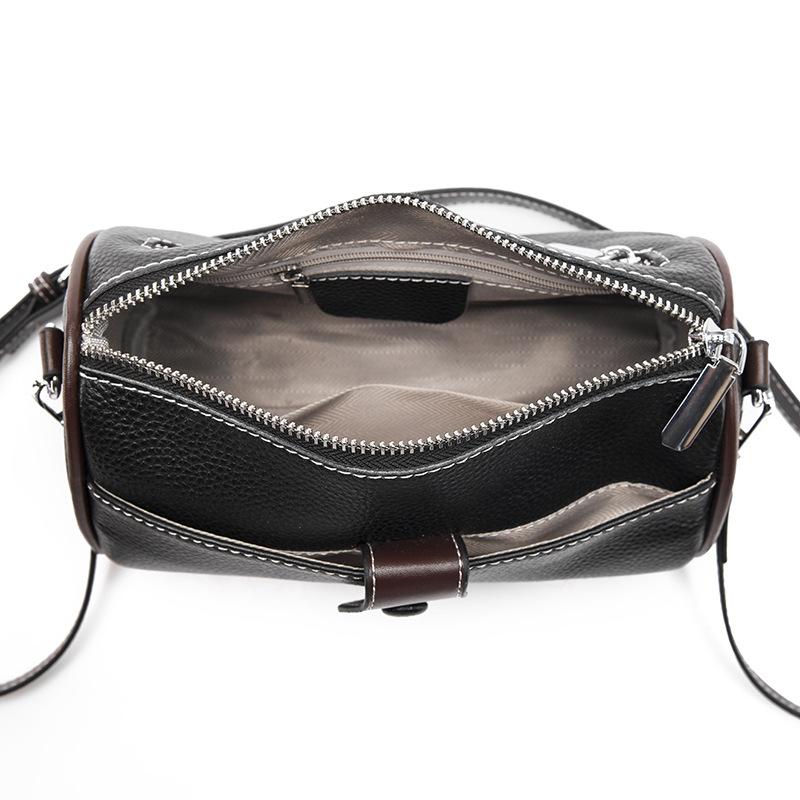 Leather women's bags autumn and winter new trendy fashion versatile shoulder messenger bag first layer cowhide bag