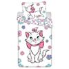 Disney Marie Aristocats Children's Bed Linen with Flowers, 140 X 200 Cm Duvet, 70 X 90 Cm Pillow, 100% Cotton
