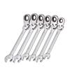 Flexible Head Ratchet Wrench Metric Combination Spanner Open End And Ring Wrenches Tool