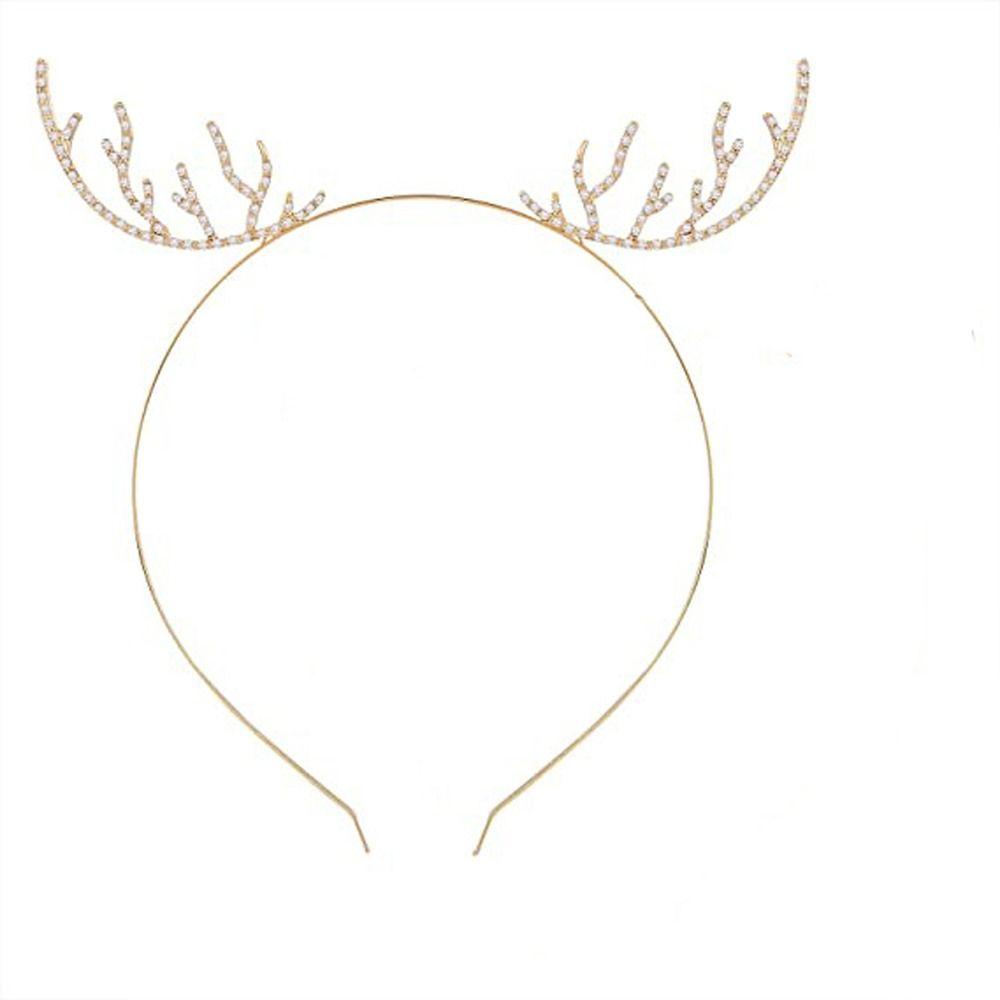 Gift Metal Letter Hair Hoop Party Ornament Zinc Zinc Alloy Crystal Headwear Christmas Antlers Hairband