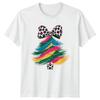 Colorful Christmas Tree Leopard Print Bow Holidays Unisexs Unisexs Graphic Tee