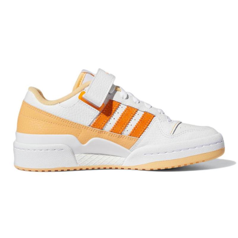 adidas Originals FORUM Low J Low Top Kids' Skateboarding Shoes White Yellow Teenagers Sneakers GY8368